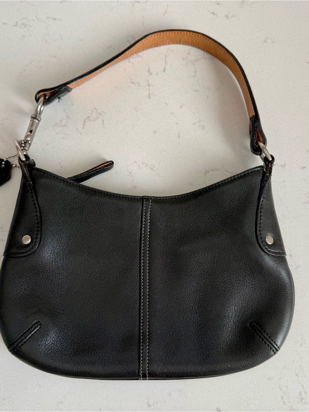Coach Millbrook Demi 9604 Black Leather Y2K Shoulder Bag